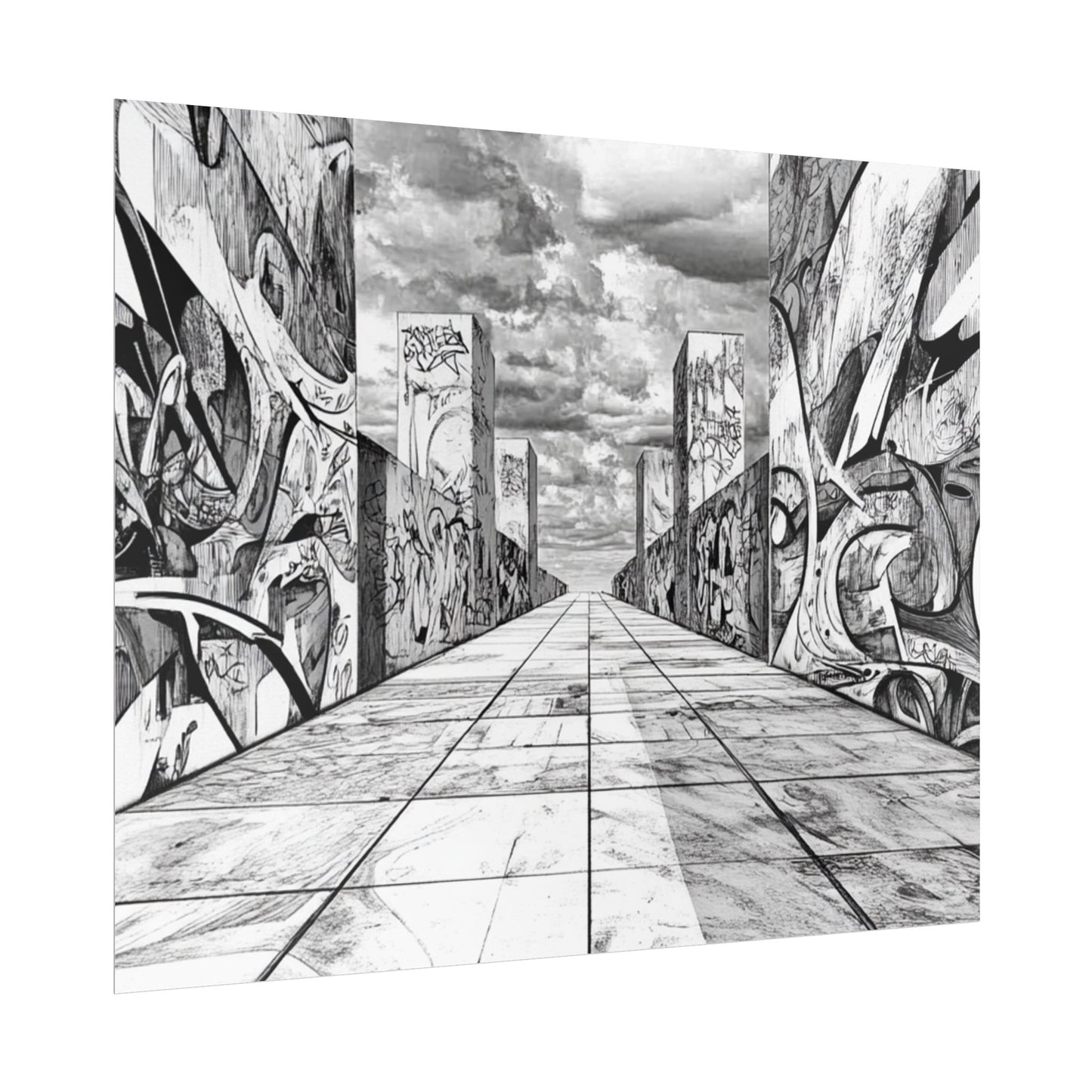 AI Art, Is Anybody out there town, Rolled Posters