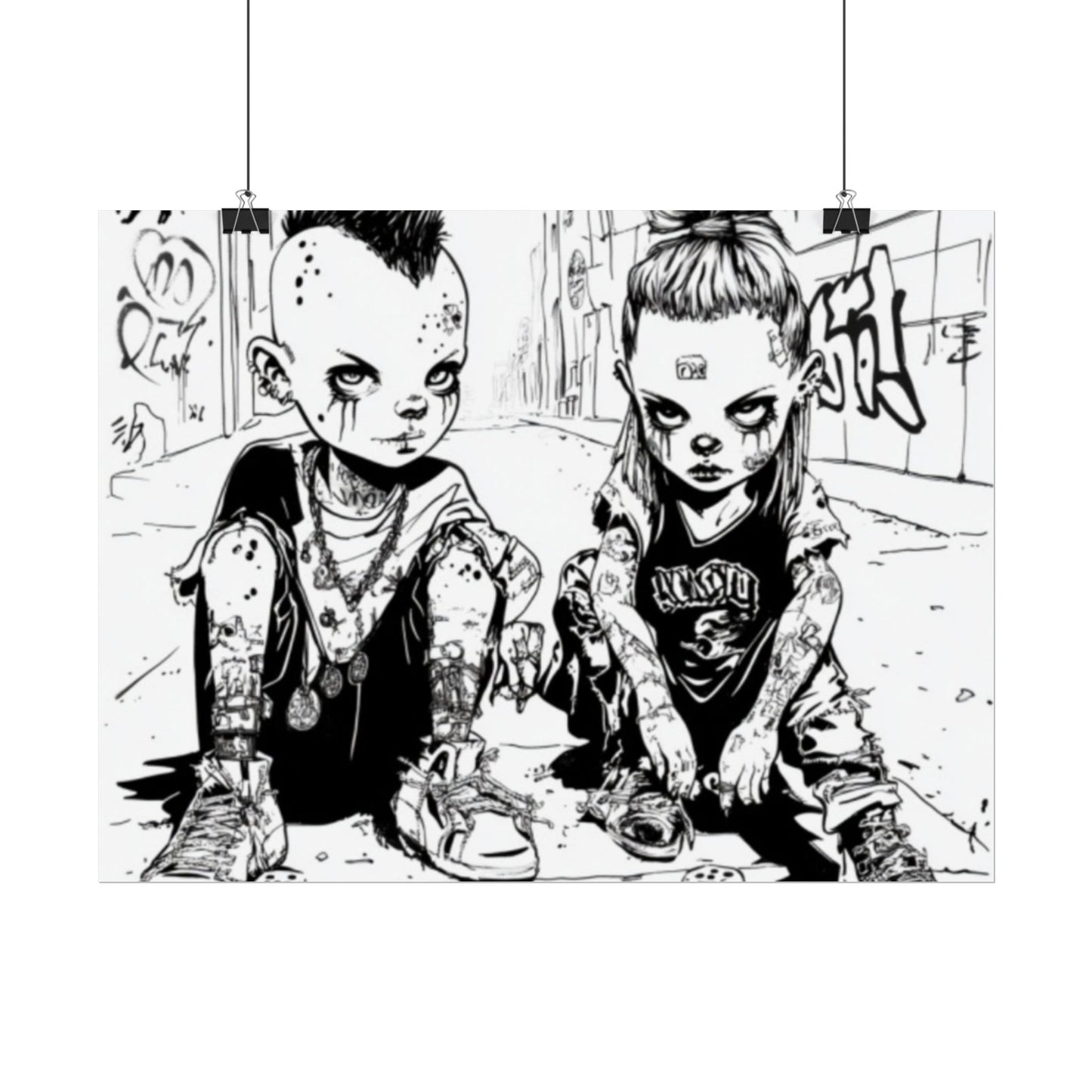AI design, Alien kids playing dice Rolled Posters
