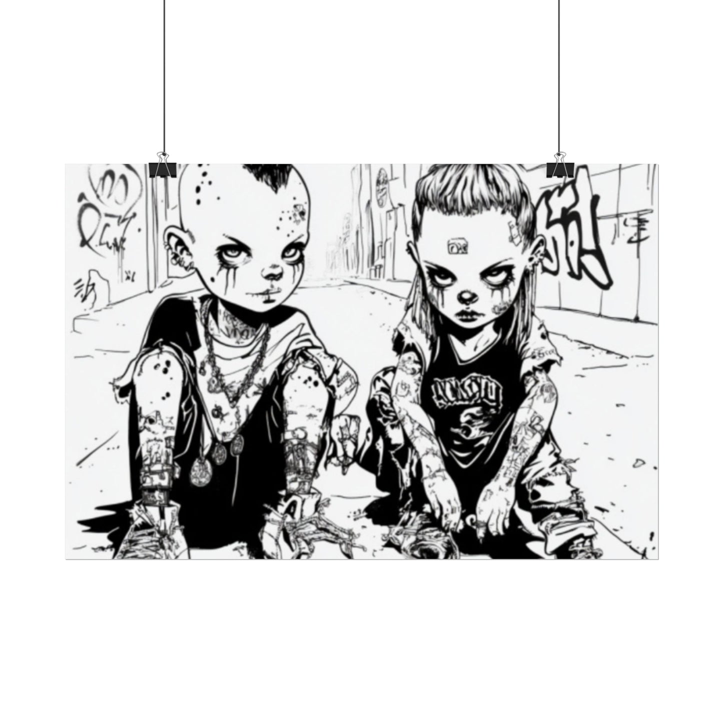 AI design, Alien kids playing dice Rolled Posters