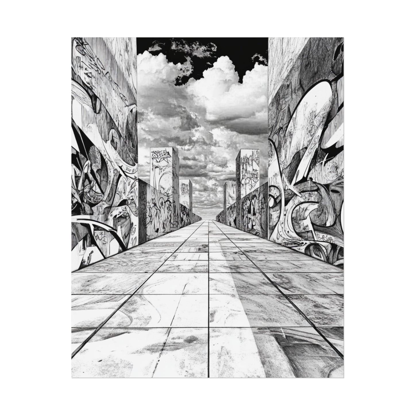 AI Art, Is Anybody out there town, Rolled Posters