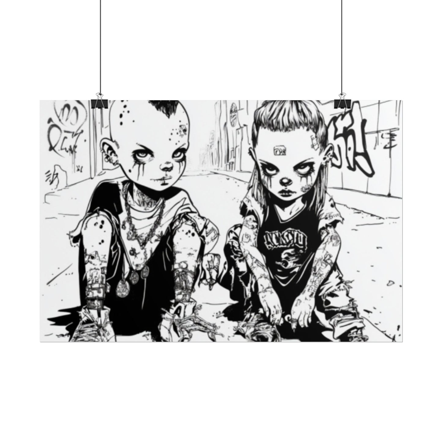 AI design, Alien kids playing dice Rolled Posters