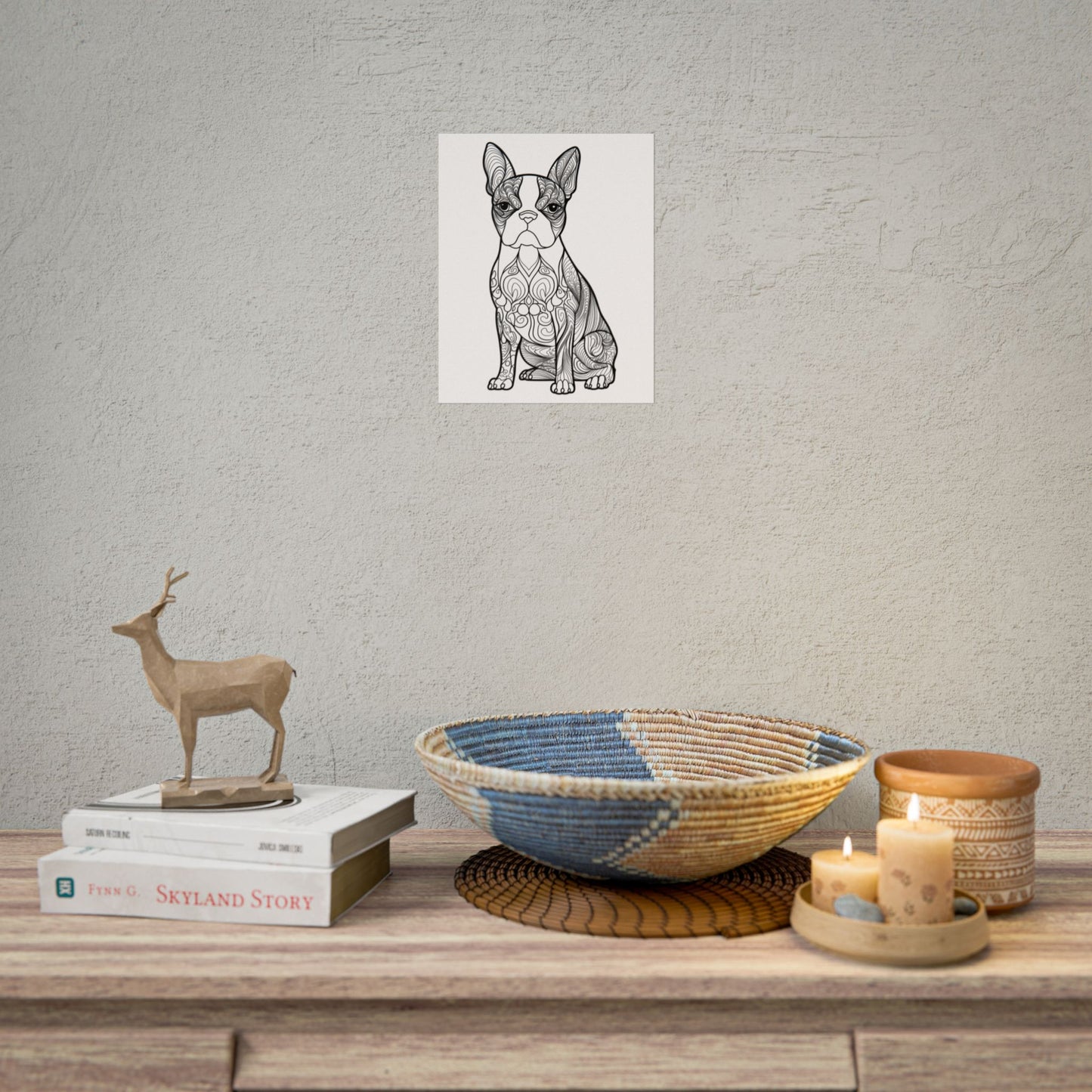 Life Sized Coloring Poster, Frenchie Dog Rolled Poster