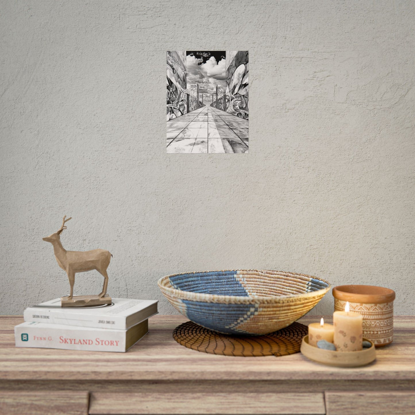 AI Art, Is Anybody out there town, Rolled Posters