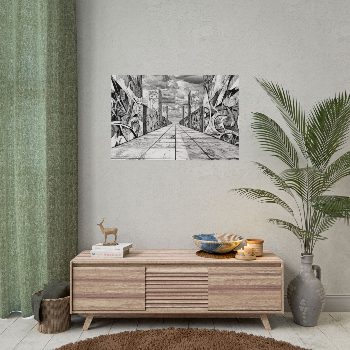 AI Art, Is Anybody out there town, Rolled Posters