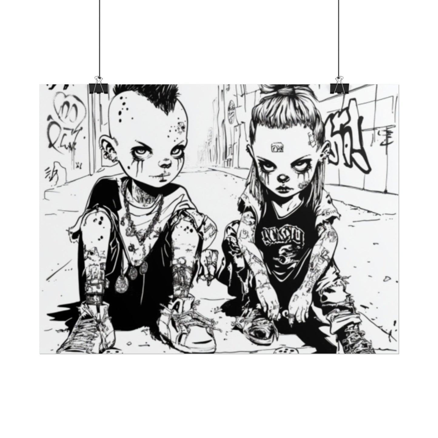 AI design, Alien kids playing dice Rolled Posters