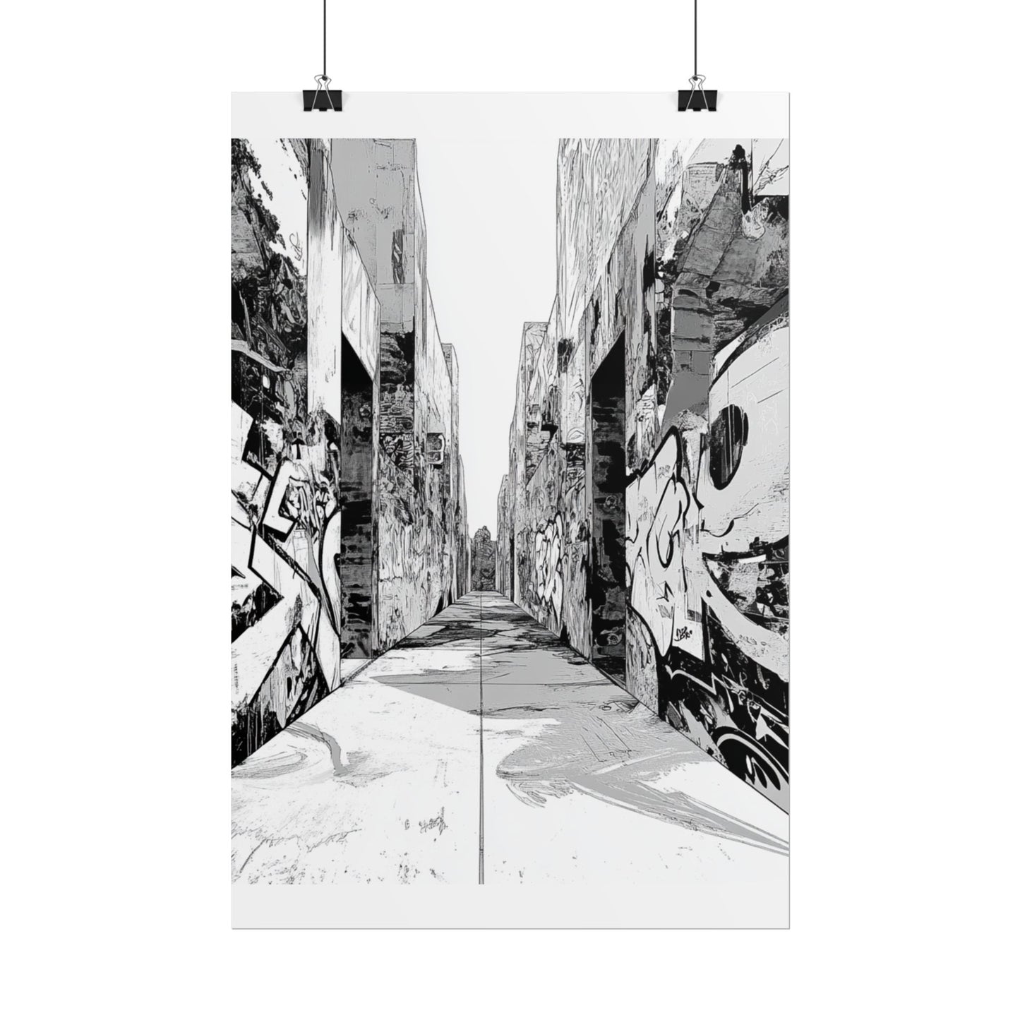 AI Art Coloring Poster, or Poster Art for Framing Rolled Poster. Strange Hallway