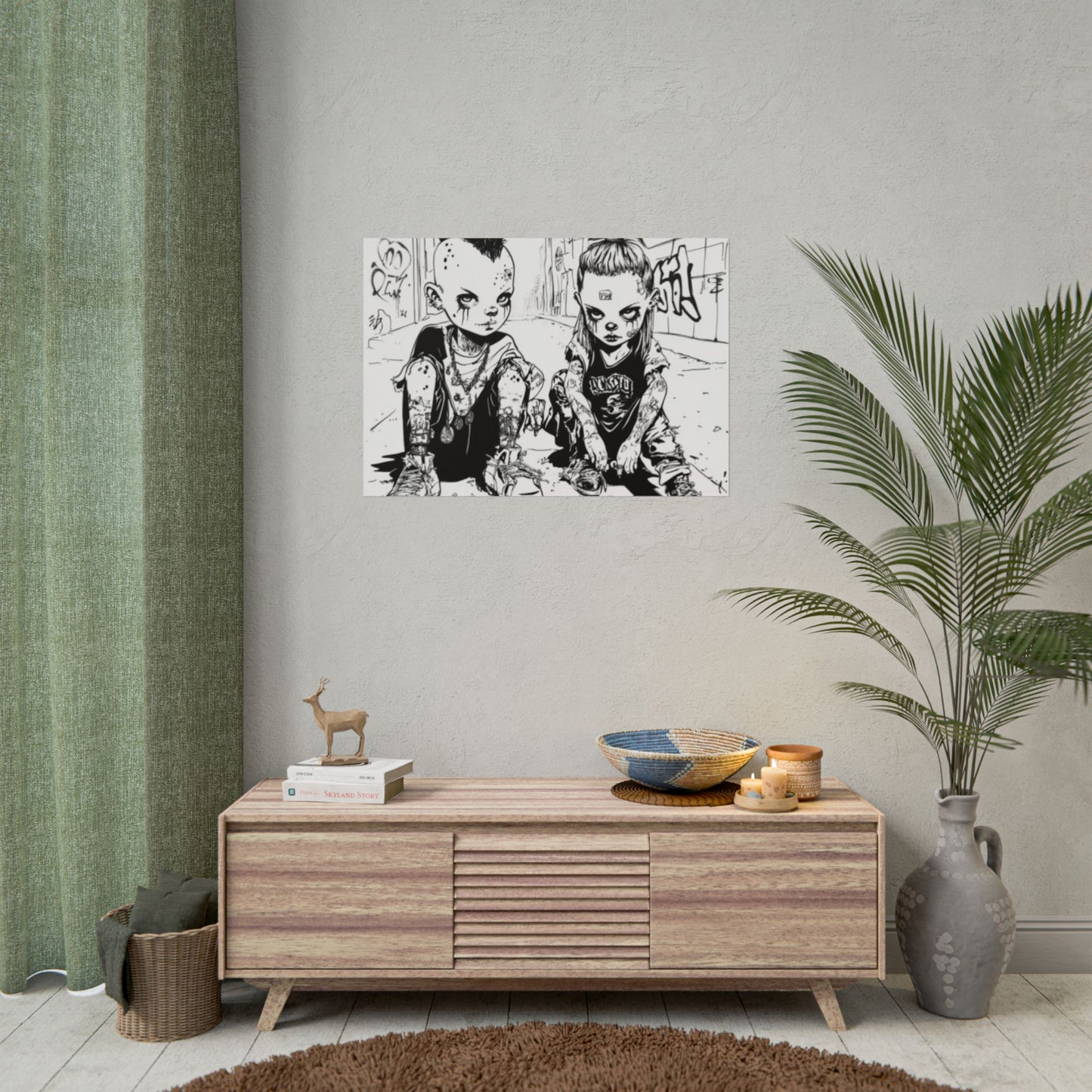 AI design, Alien kids playing dice Rolled Posters