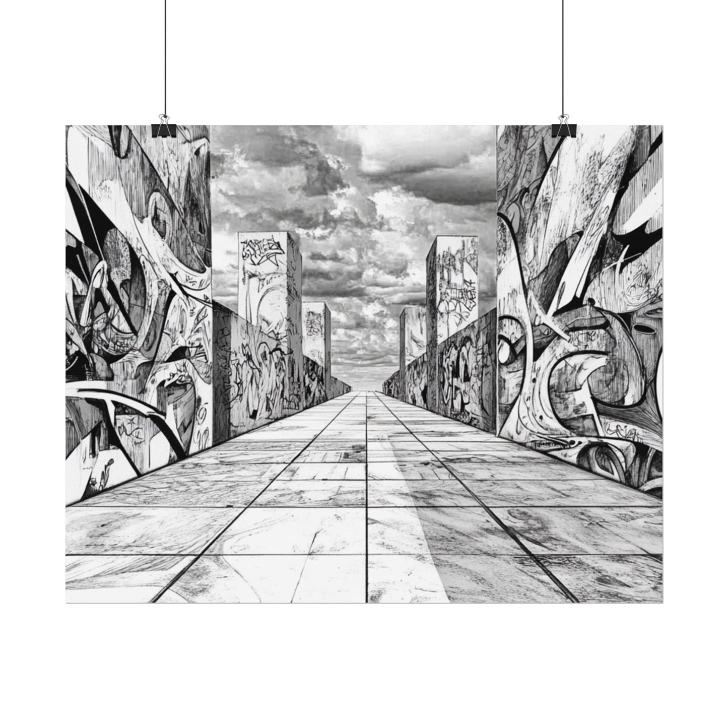 AI Art, Is Anybody out there town, Rolled Posters