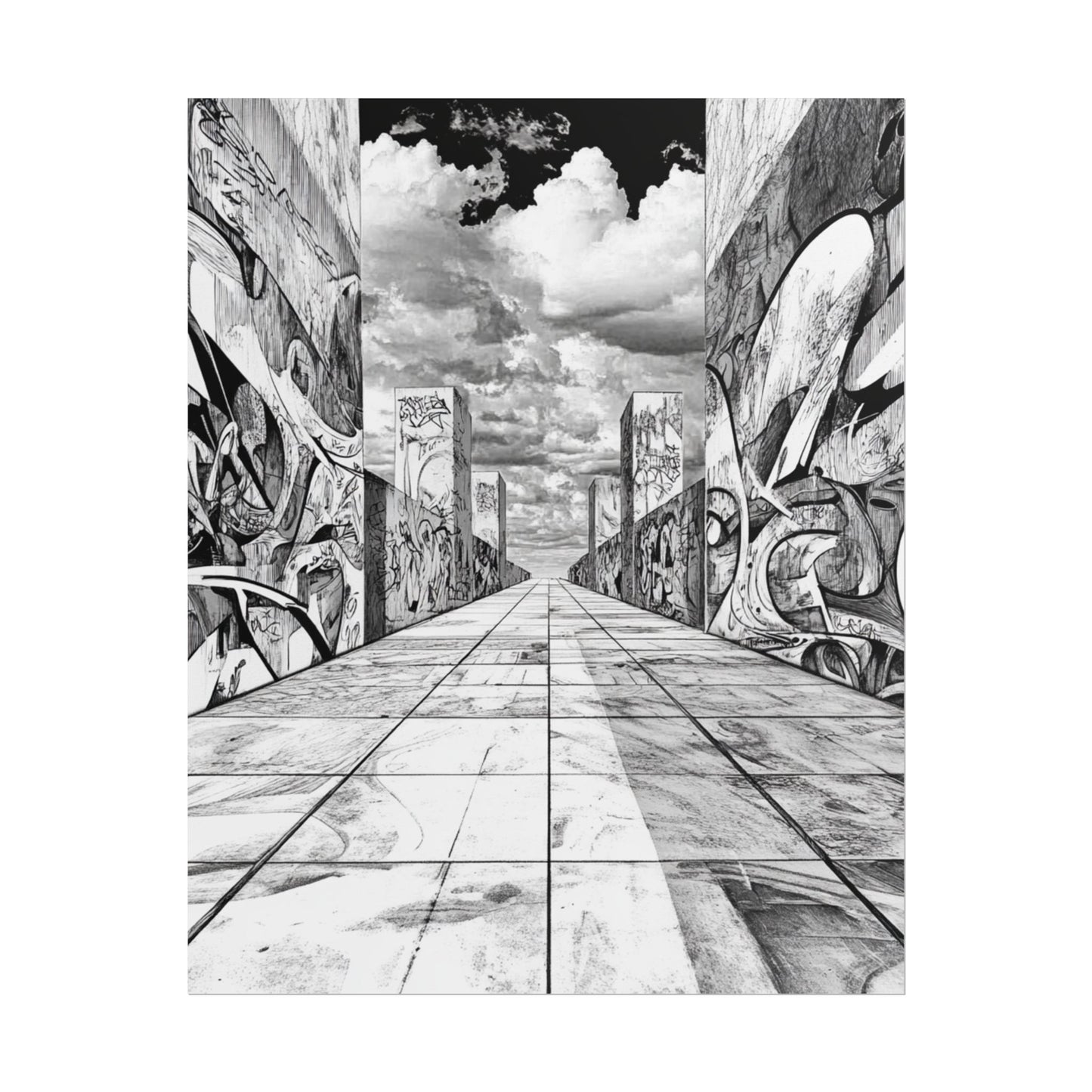 AI Art, Is Anybody out there town, Rolled Posters