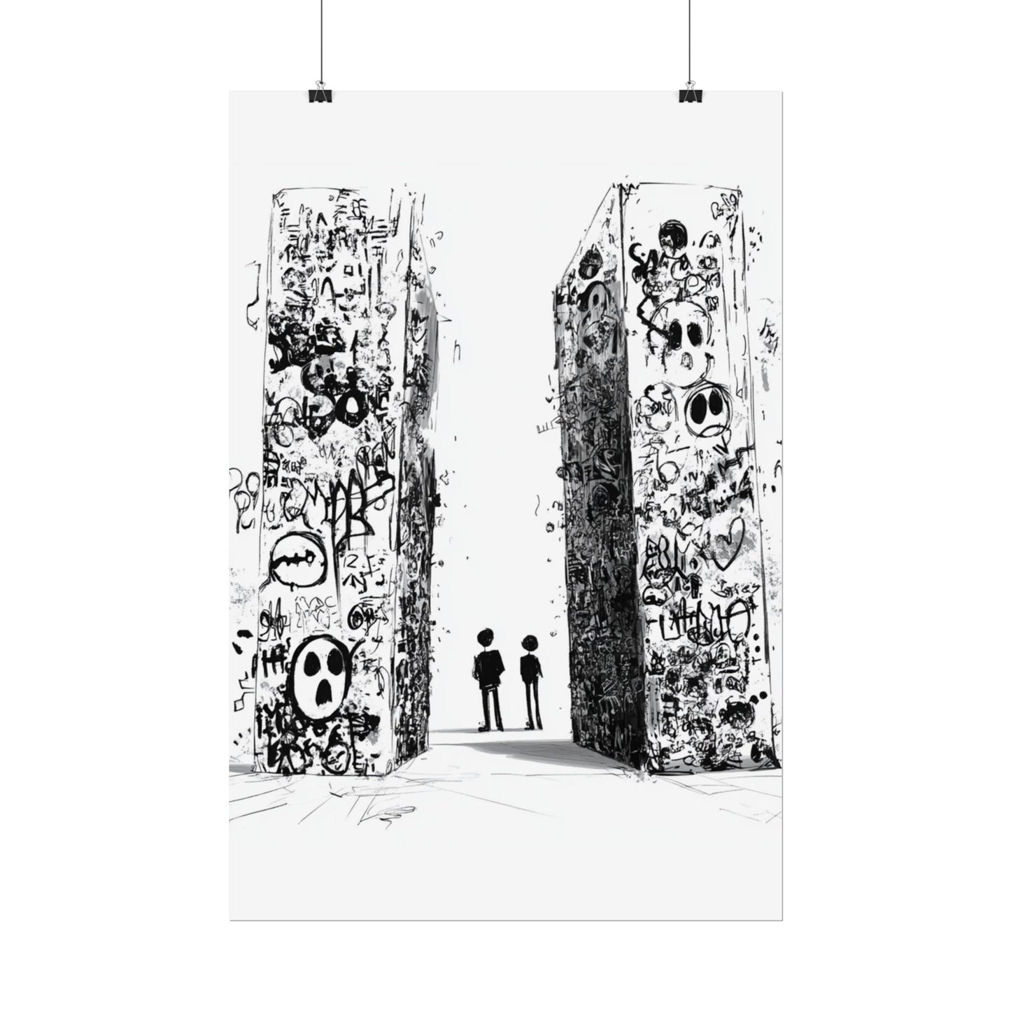 AI designed, Strange Streets with People Rolled Posters