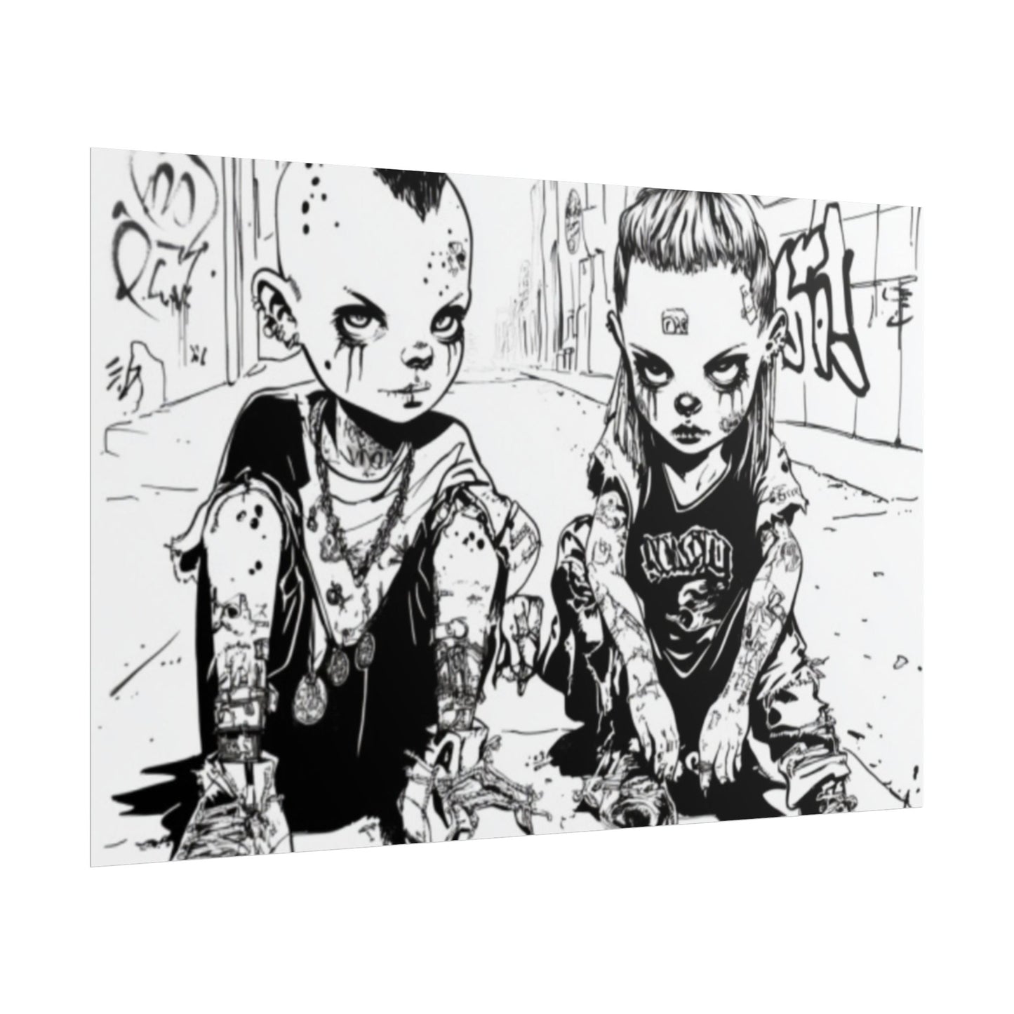 AI design, Alien kids playing dice Rolled Posters