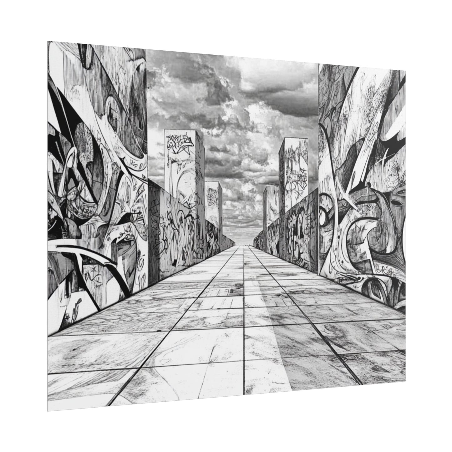 AI Art, Is Anybody out there town, Rolled Posters