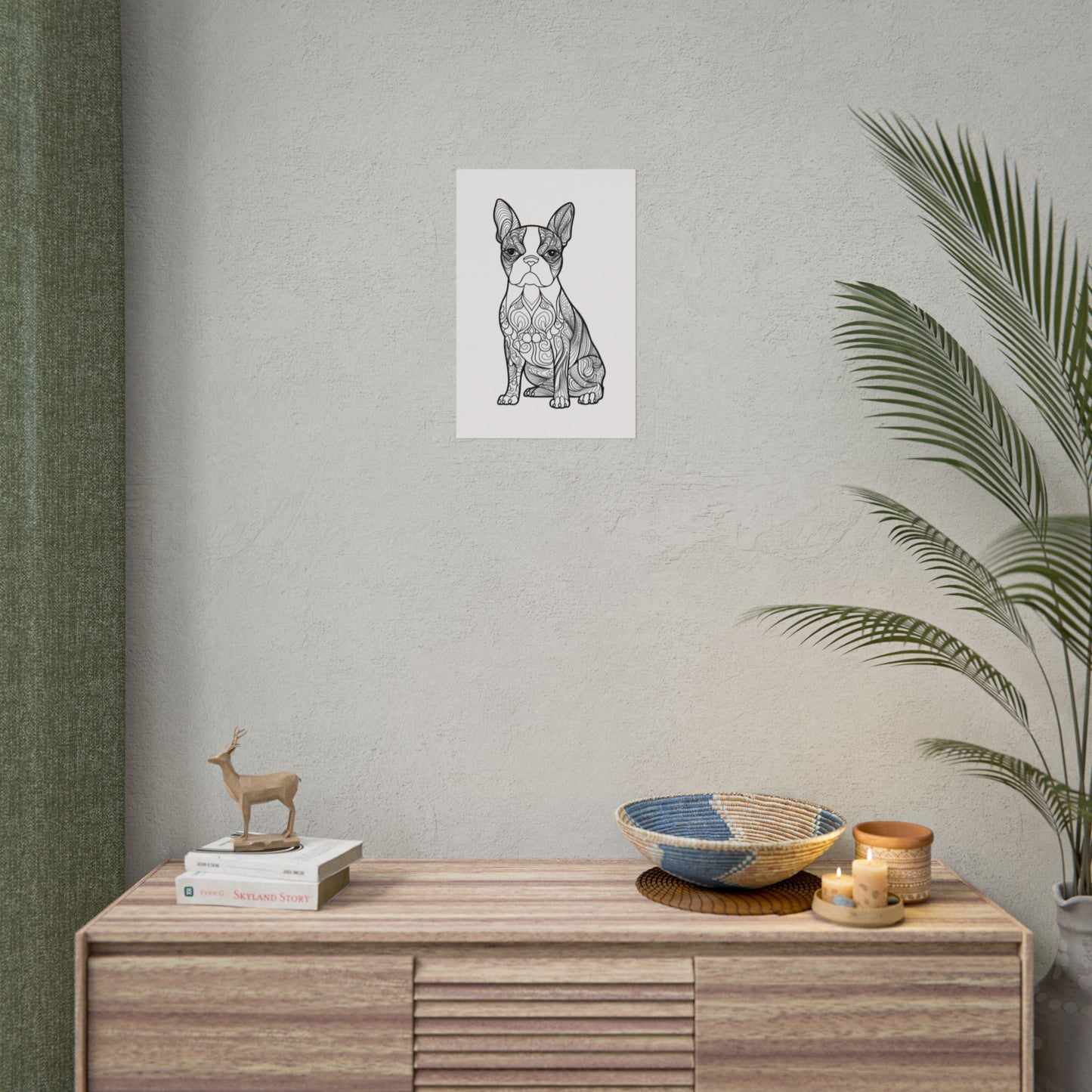 Life Sized Coloring Poster, Frenchie Dog Rolled Poster