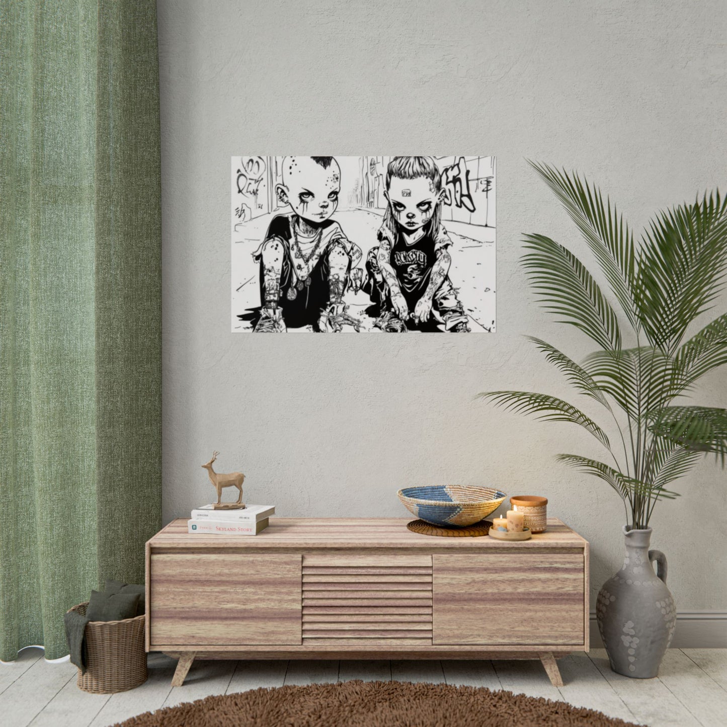 AI design, Alien kids playing dice Rolled Posters