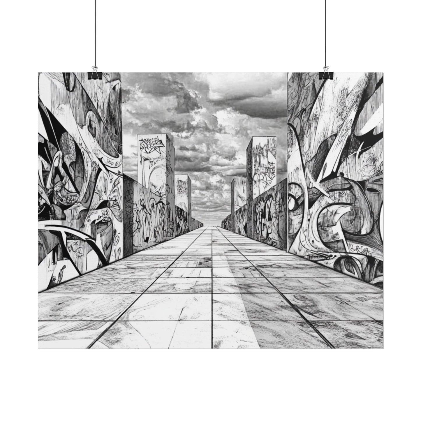 AI Art, Is Anybody out there town, Rolled Posters