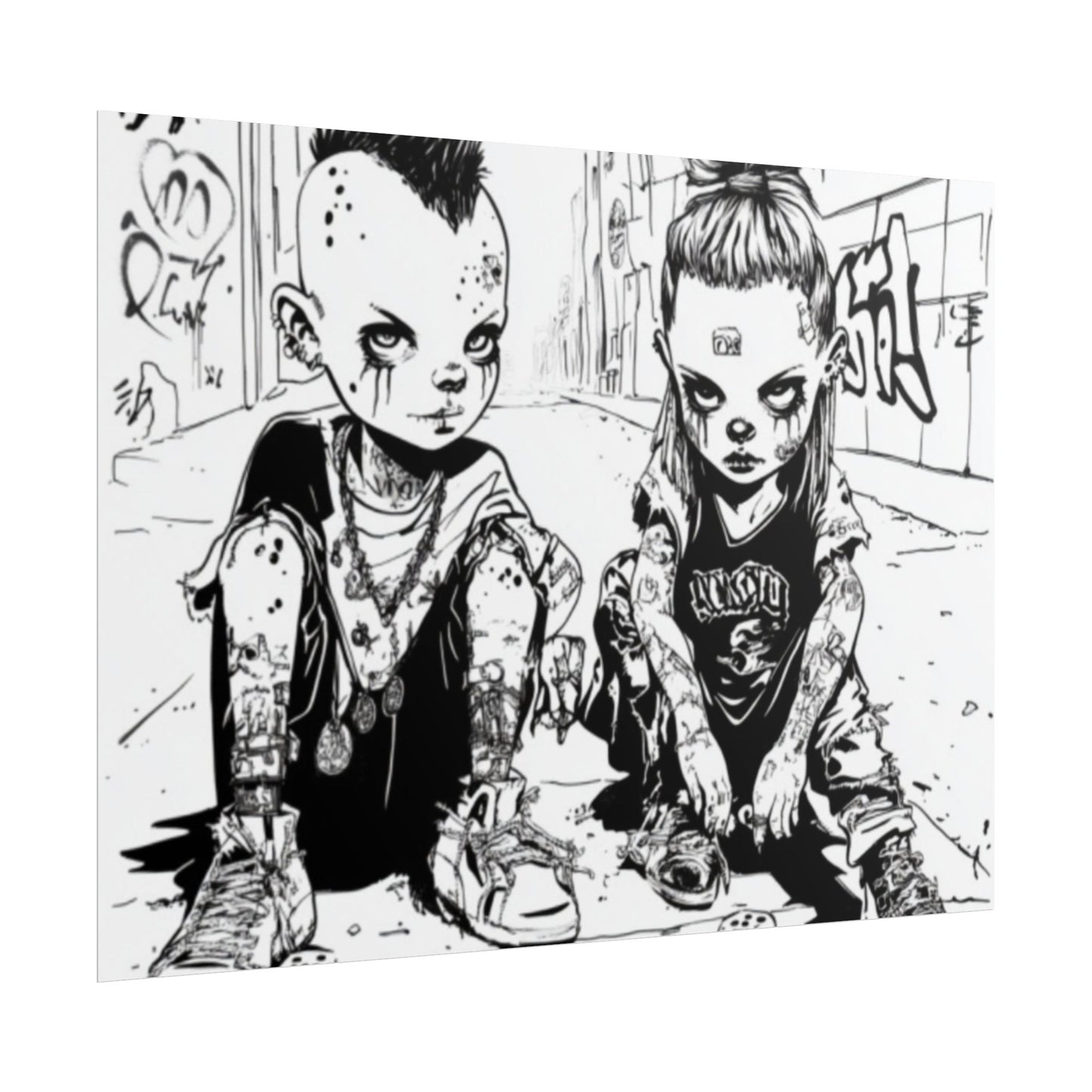 AI design, Alien kids playing dice Rolled Posters