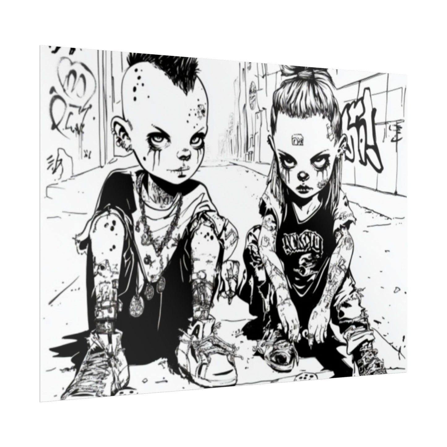 AI design, Alien kids playing dice Rolled Posters