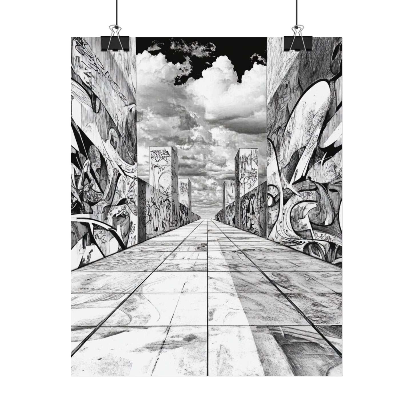 AI Art, Is Anybody out there town, Rolled Posters