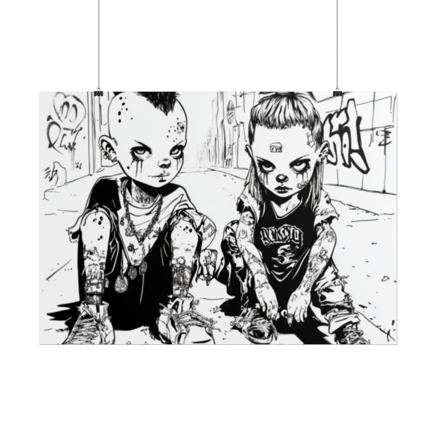 AI design, Alien kids playing dice Rolled Posters