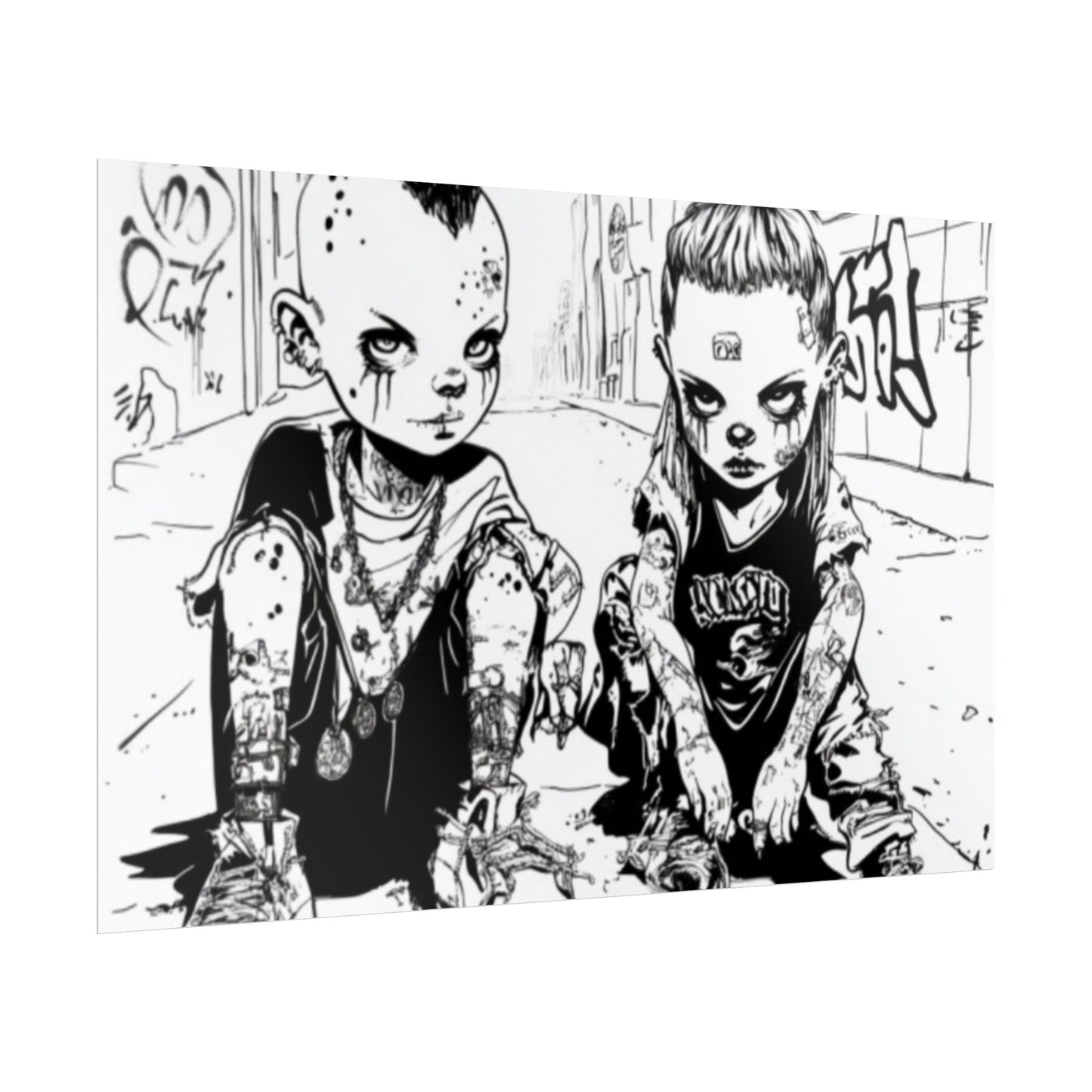 AI design, Alien kids playing dice Rolled Posters