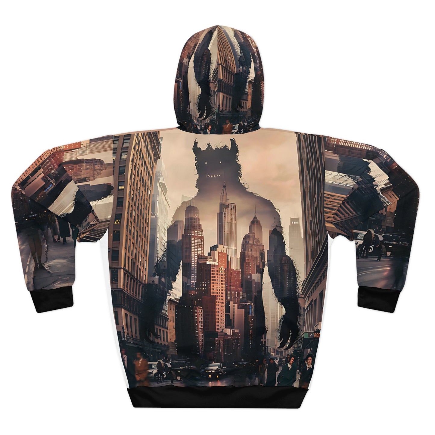 Monster in the city Unisex Pullover Hoodie (AOP)