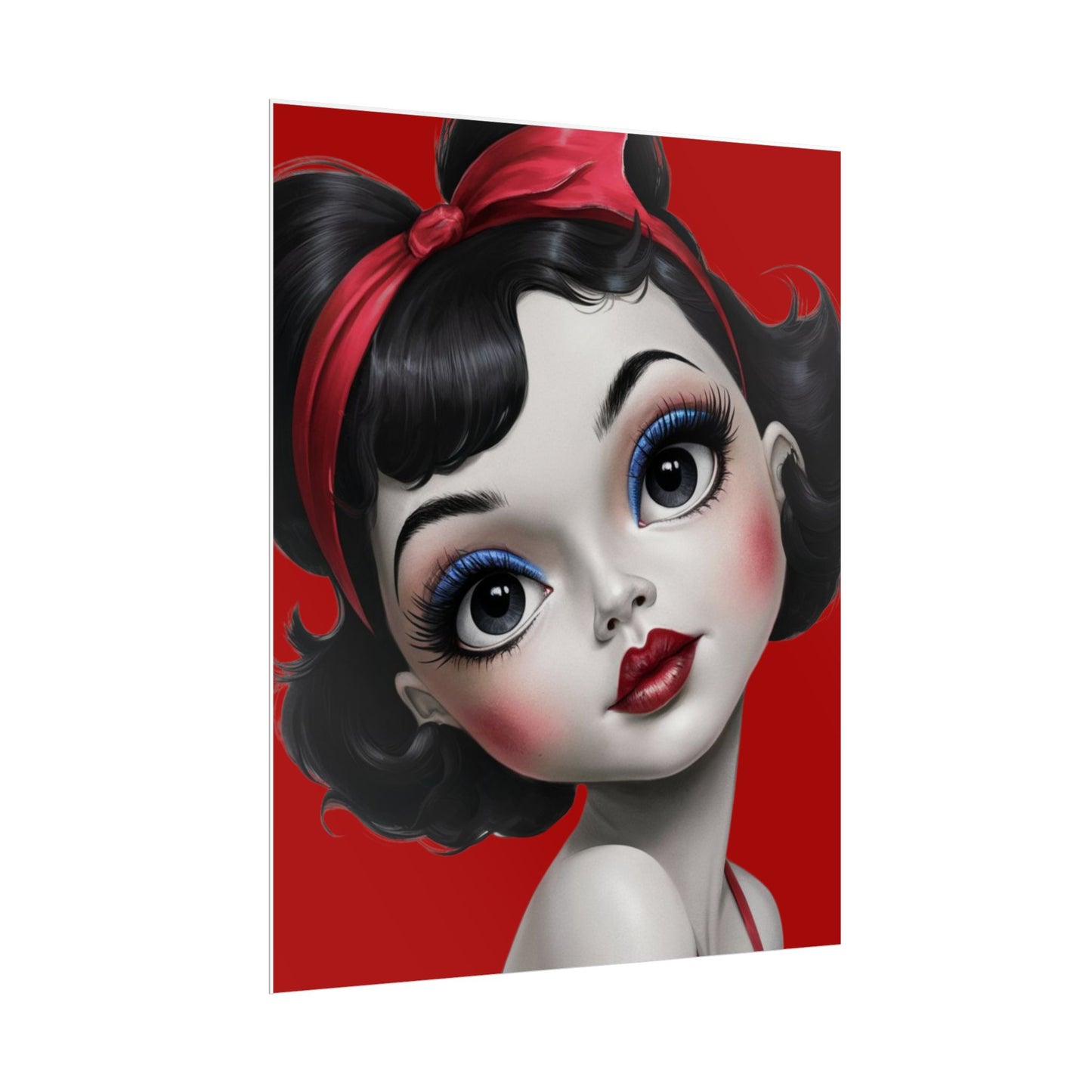 AI Rockabilly Beauty Rolled Posters