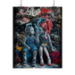 Young rebels, Vintage Punk Art Rolled Poster - Tattooed Kids Design