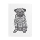 Life sized Coloring Page Rolled Poster of a Pug Dog