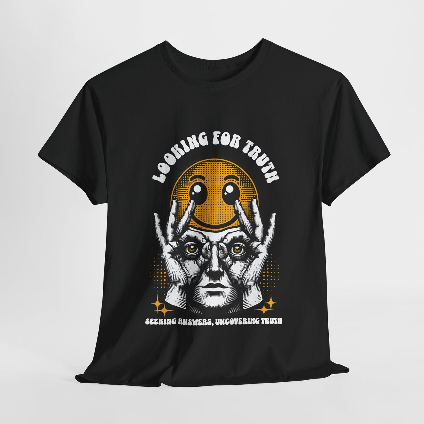Looking for Truth Unisex Heavy Cotton Tee - Bold Graphic T-Shirt for Seekers of Wisdom
