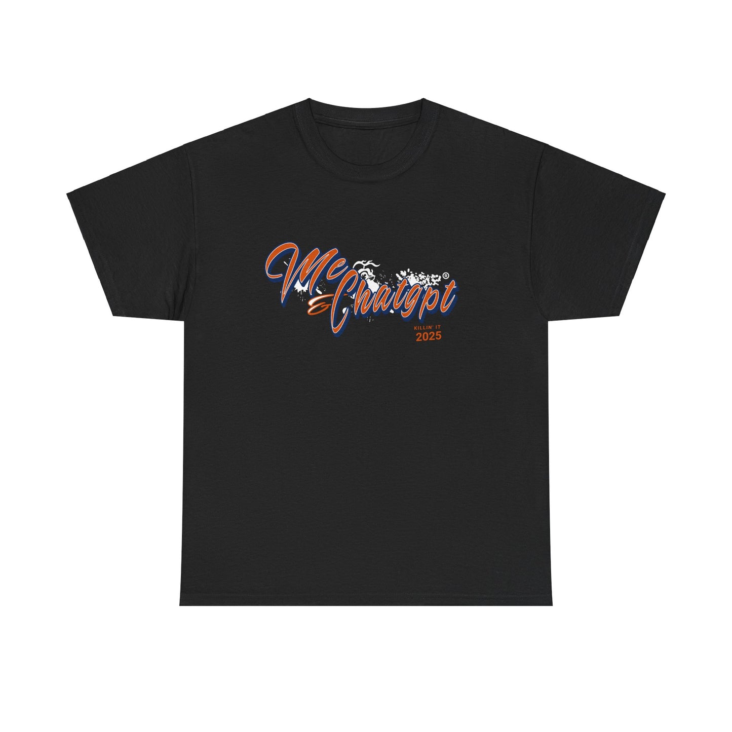 Me and Chatgpt Unisex Heavy Cotton Tee, Comfy Graphic Tee, Casual Wear, Gift for Friends, Birthday Present, Family Reunion Shirt