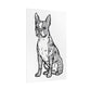 Coloring Poster, Life sized Artistic Dog Rolled Poster - Chic Home Decor for Dog Lovers