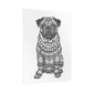 Life sized Coloring Page Rolled Poster of a Pug Dog