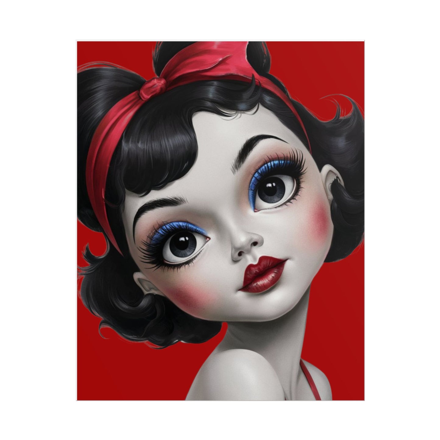AI Rockabilly Beauty Rolled Posters