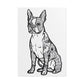 Coloring Poster, Life sized Artistic Dog Rolled Poster - Chic Home Decor for Dog Lovers