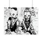 AI design, Alien kids playing dice Rolled Posters