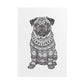 Life sized Coloring Page Rolled Poster of a Pug Dog