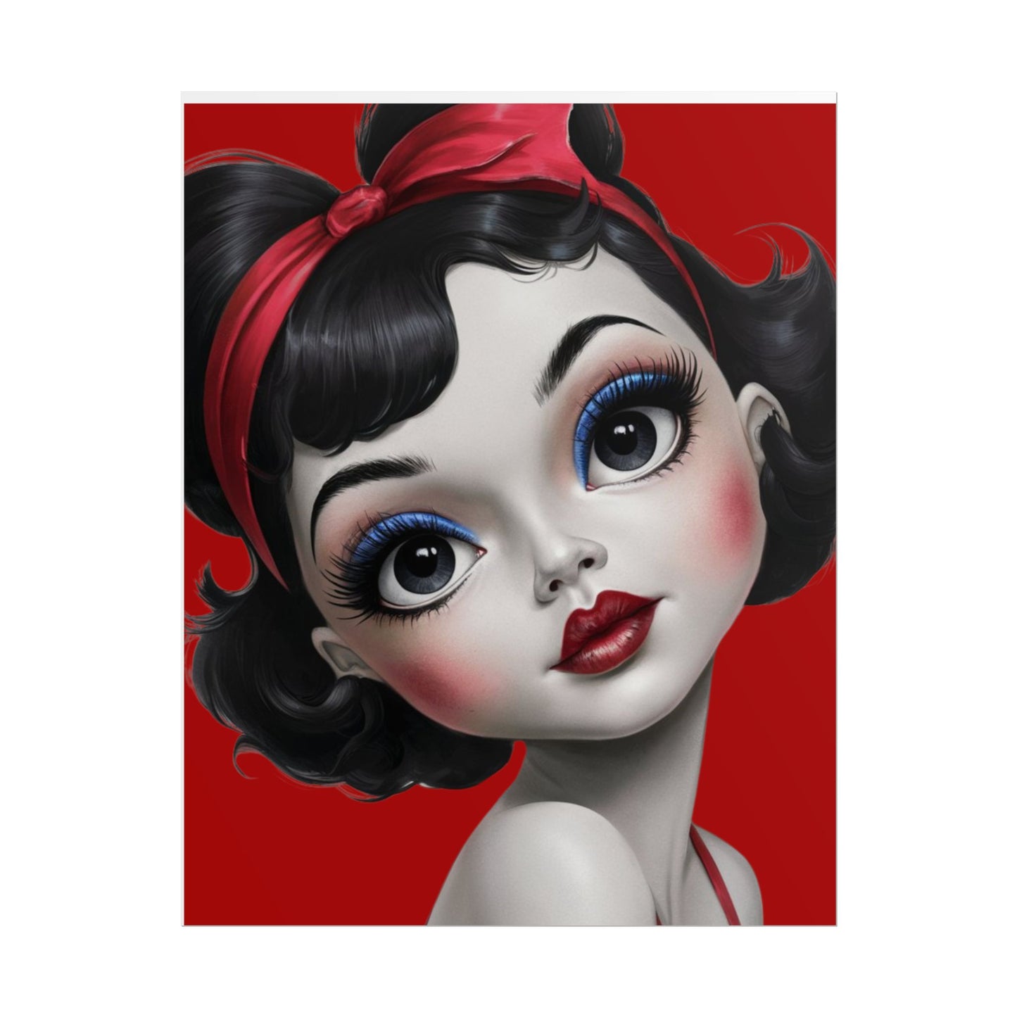 AI Rockabilly Beauty Rolled Posters