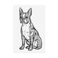 Coloring Poster, Life sized Artistic Dog Rolled Poster - Chic Home Decor for Dog Lovers