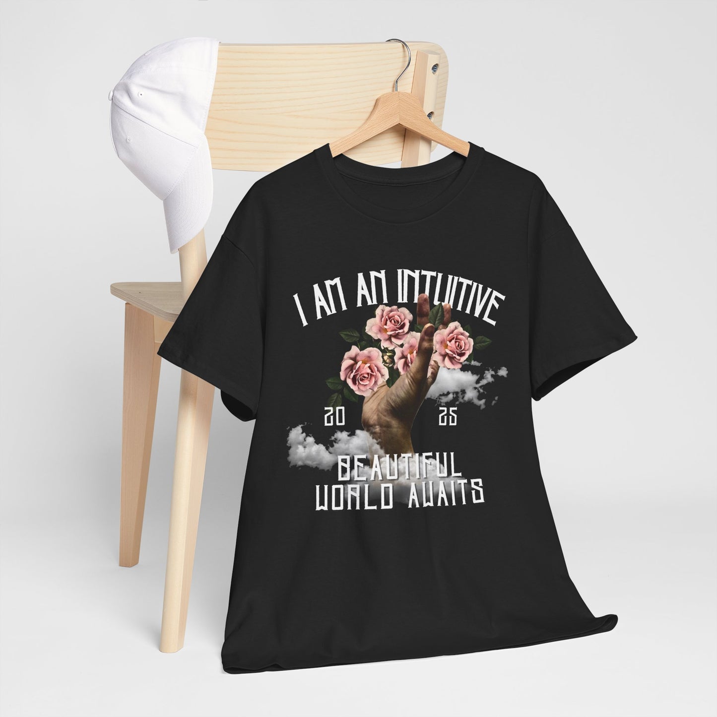 Intuitive Floral Tee - Affirmation Shirt, Unisex Cotton T-Shirt, Gift for Spiritual Souls, Wellness Apparel, Motivational Tee