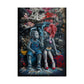 Young rebels, Vintage Punk Art Rolled Poster - Tattooed Kids Design