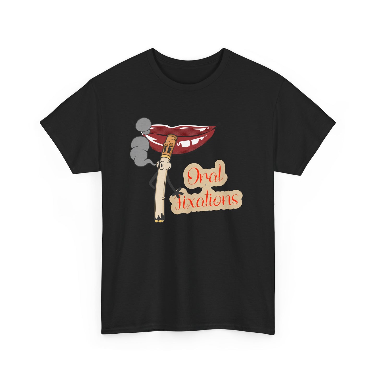 Funny Unisex Heavy Cotton Tee - "Oral Fixations" Graphic Shirt