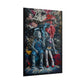 Young rebels, Vintage Punk Art Rolled Poster - Tattooed Kids Design