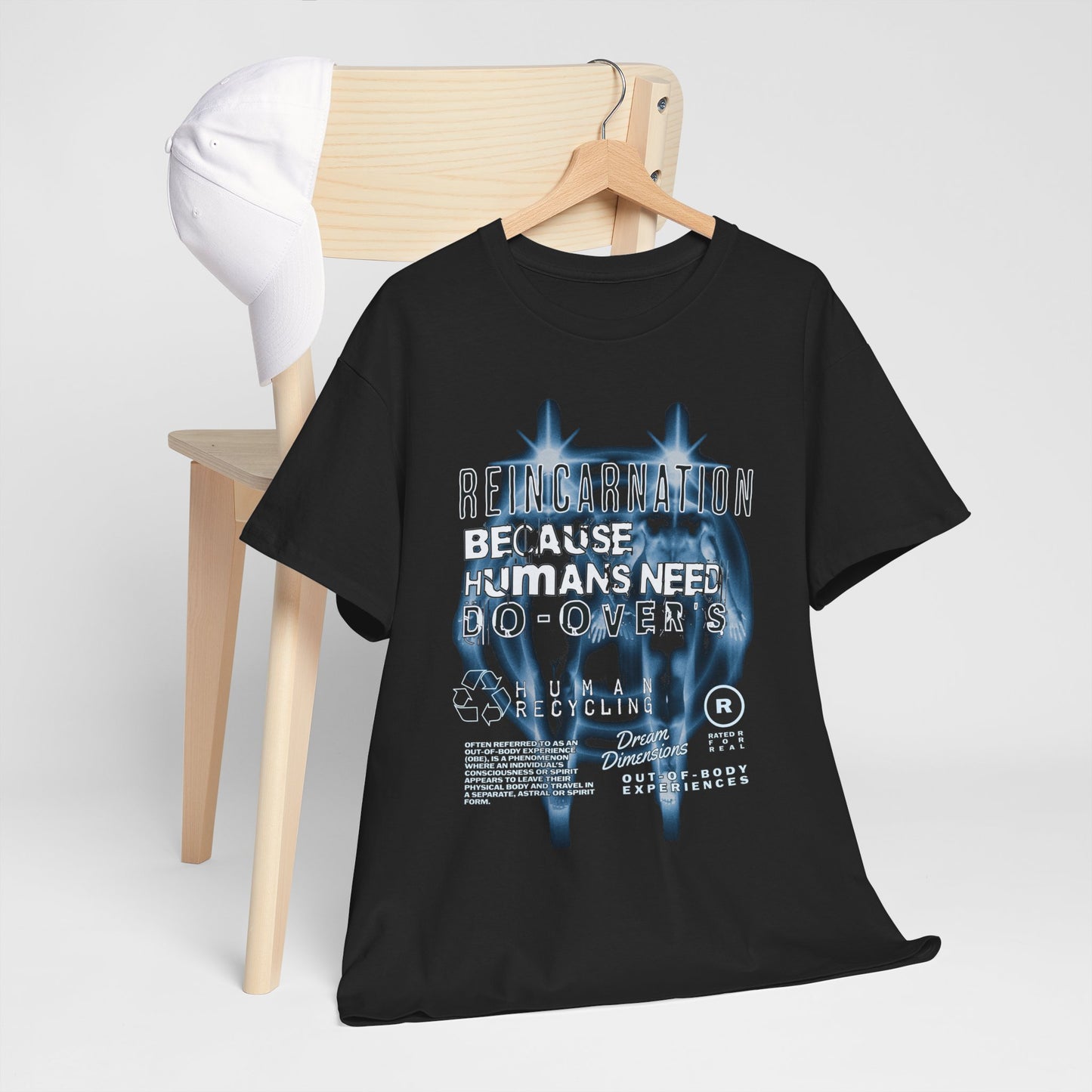 Reincarnation Humor Tee, Fun Cotton T-Shirt for Friends, Eco-Friendly Gift, Unisex Graphic Tee, Casual Wear, Birthday Gift