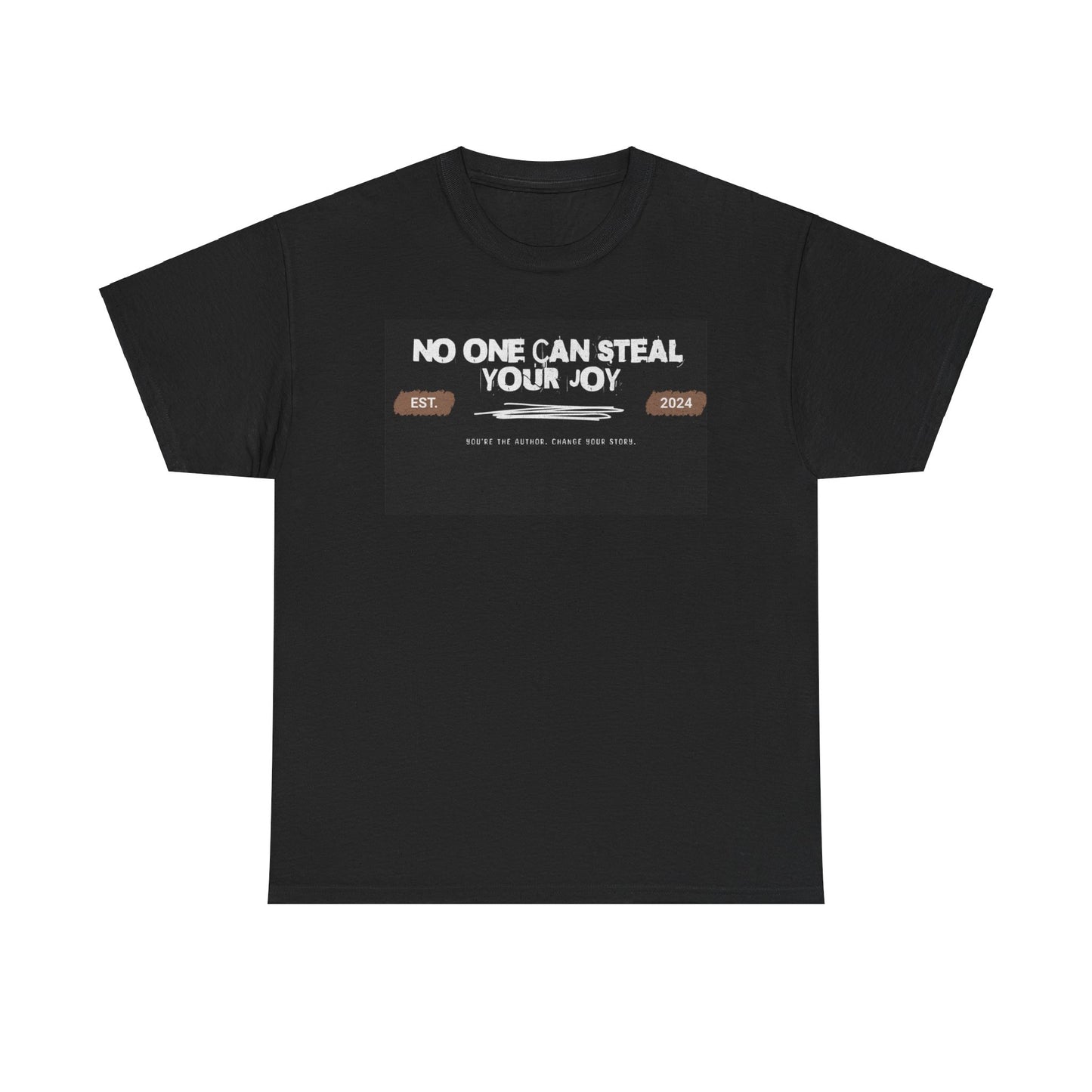 No one can steal your joy Inspirational Unisex Heavy Cotton Tee, Motivational Shirt, Positive Vibes T-Shirt, Gift for Friends, Self-Care Apparel, Joyful Message Tee