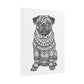 Life sized Coloring Page Rolled Poster of a Pug Dog