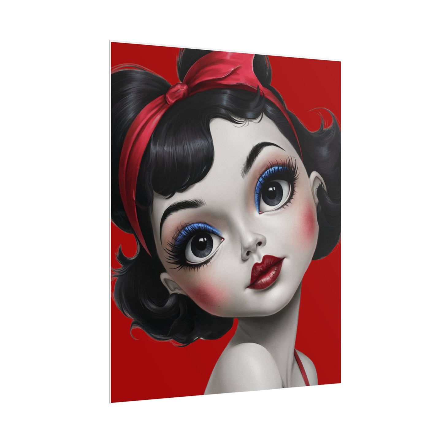 AI Rockabilly Beauty Rolled Posters