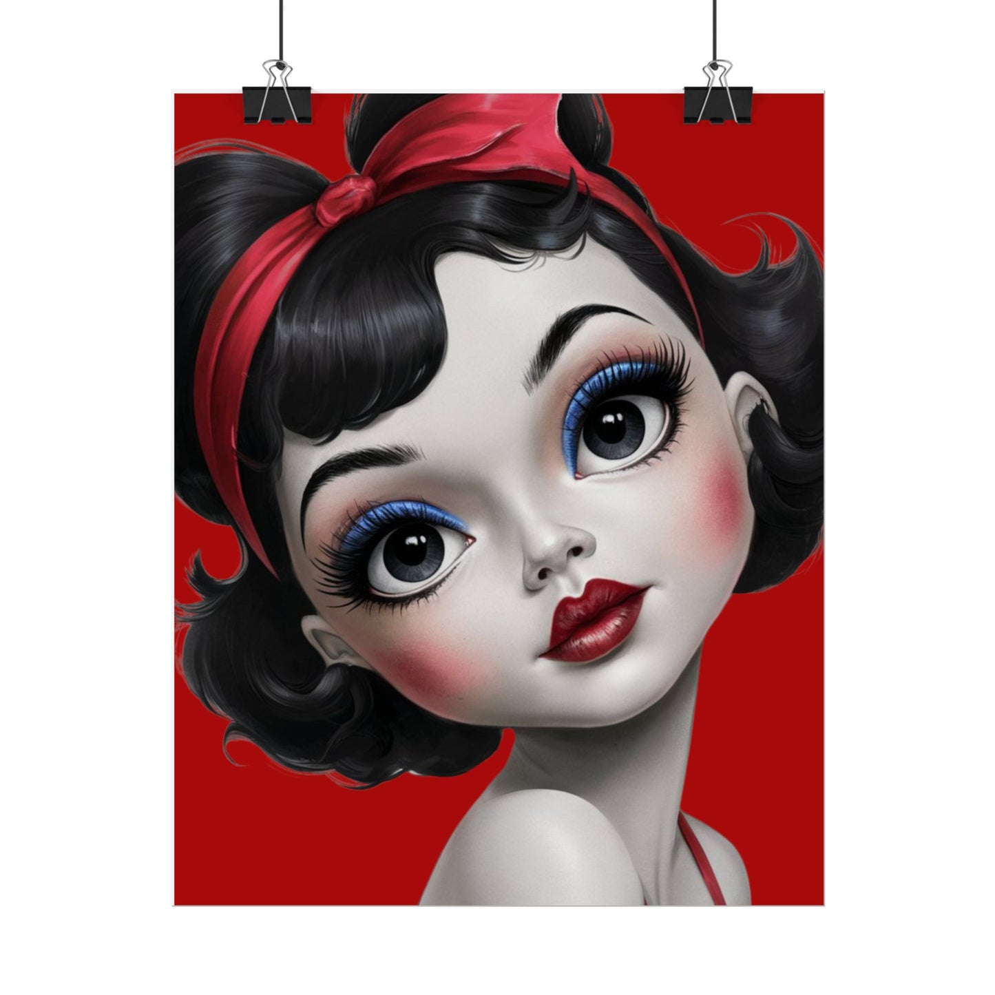 AI Rockabilly Beauty Rolled Posters