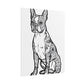 Coloring Poster, Life sized Artistic Dog Rolled Poster - Chic Home Decor for Dog Lovers