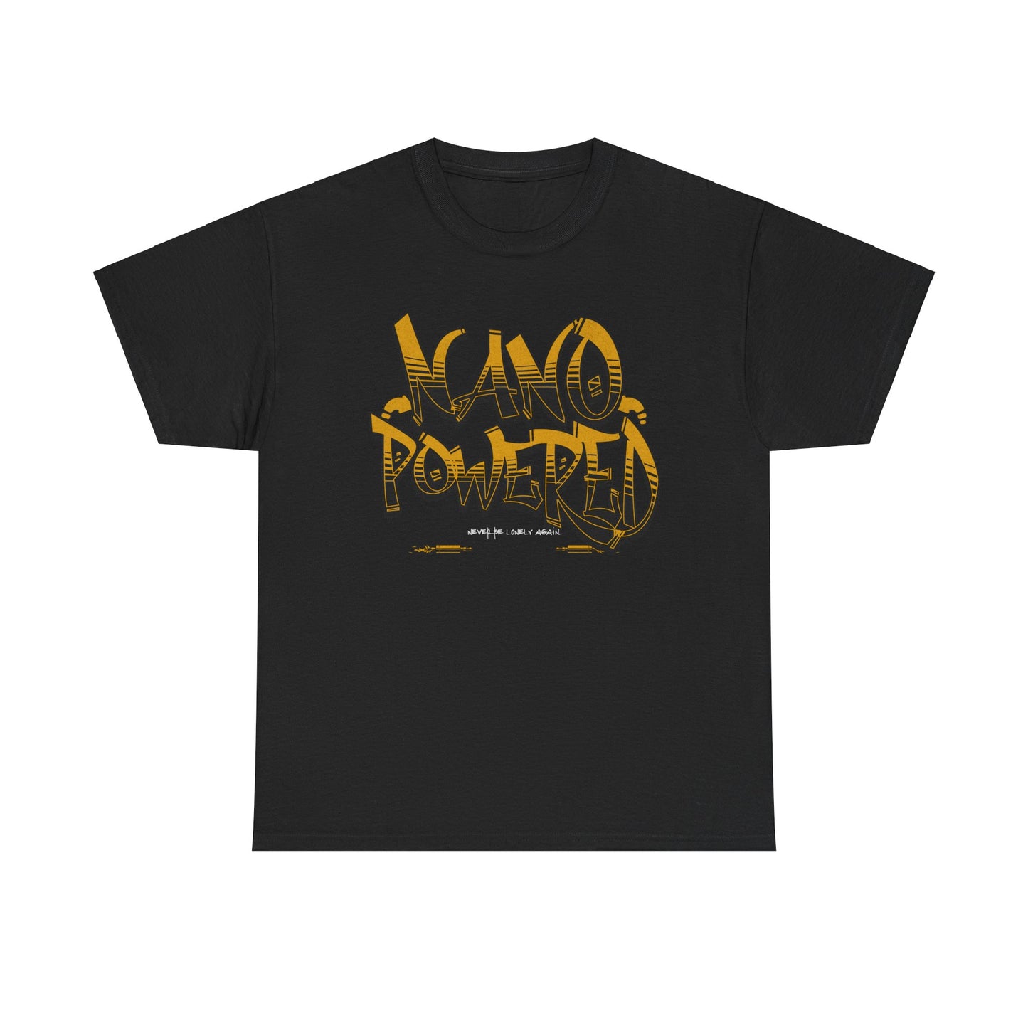 Nano Powered Fun Graphic T-Shirt, Cool Casual Wear, Eco-Conscious Style, Perfect for Everyday, Gift for Tech Lovers