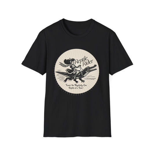 Reptile Rider Unisex Softstyle T-Shirt - Perfect for Adventure Lovers & Unique Gifts
